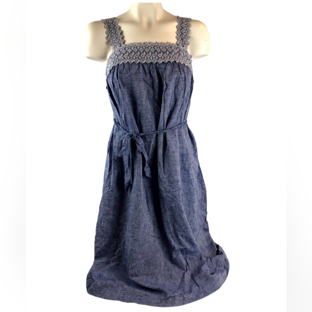 ISABEL MATERNITY CHAMBRAY DRESS SIZE LARGE